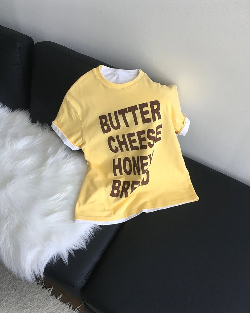 Mix Printing Short Sleeve T-shirt