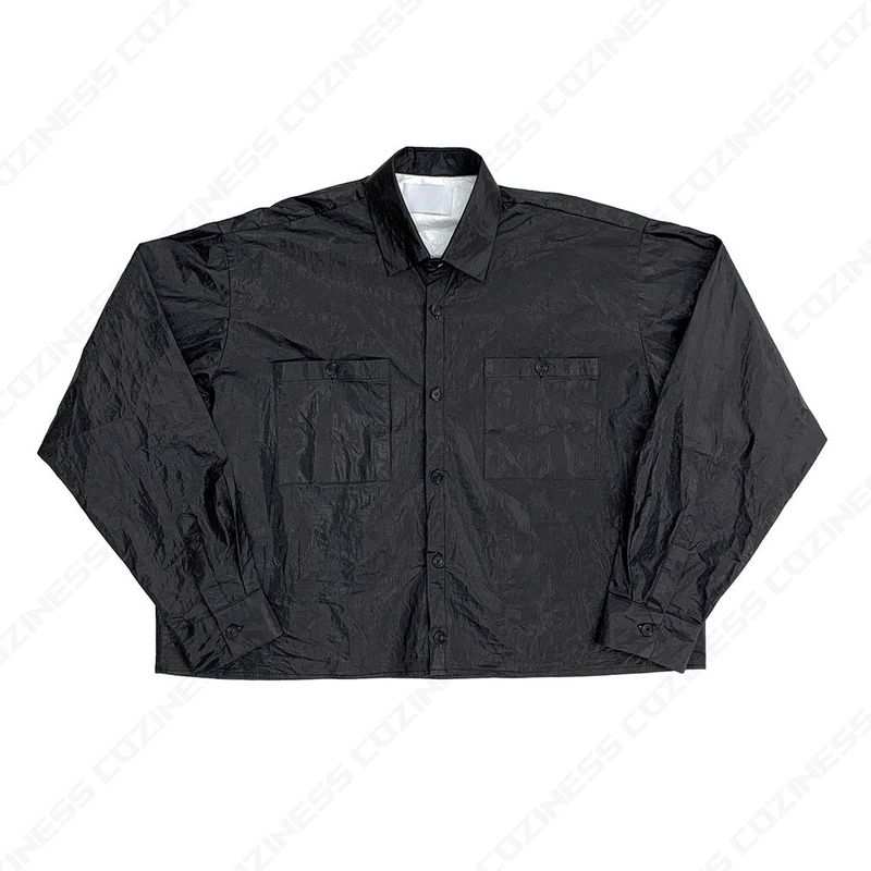 CR Laminating Cropped Jacket (2 colors)