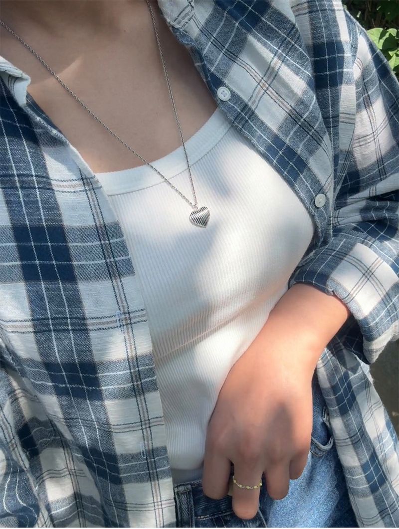 heart shell silver925 necklace SV