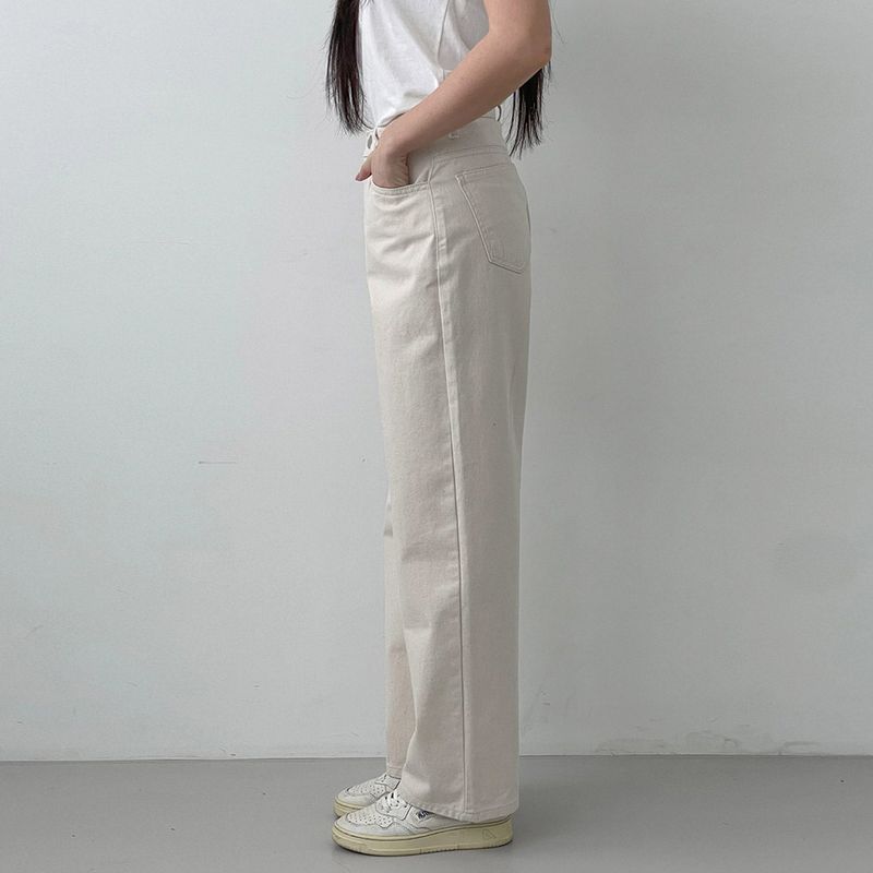 BASIC COTTON PANTS [IVORY]