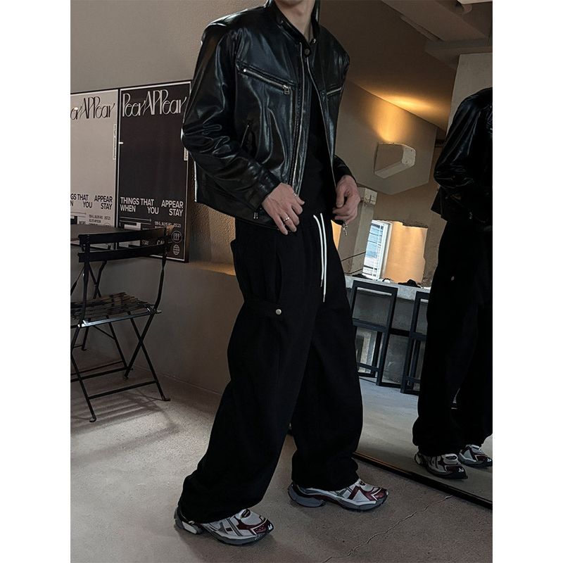 [Unisex] Side strap wide sweat pants(4color)