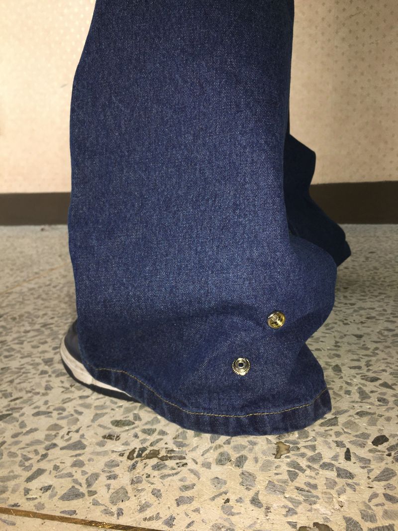 Vintage Back-Printed Denim Pants
