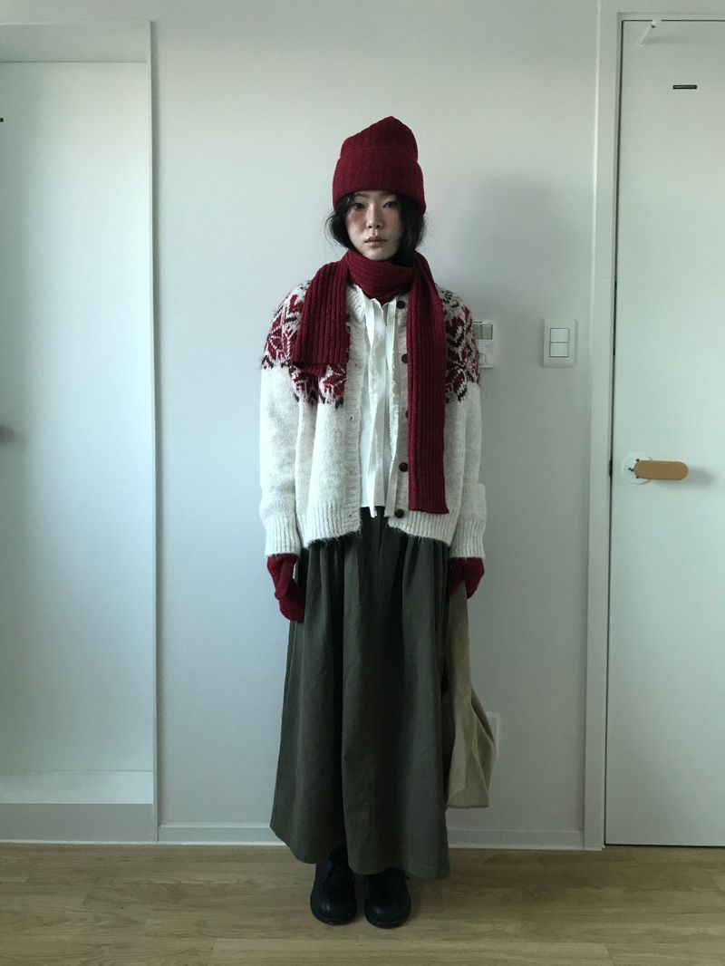 DUGGY(ダギー)の「Roselle Heart Snowflake Cardigan (2color)(Tops)」
