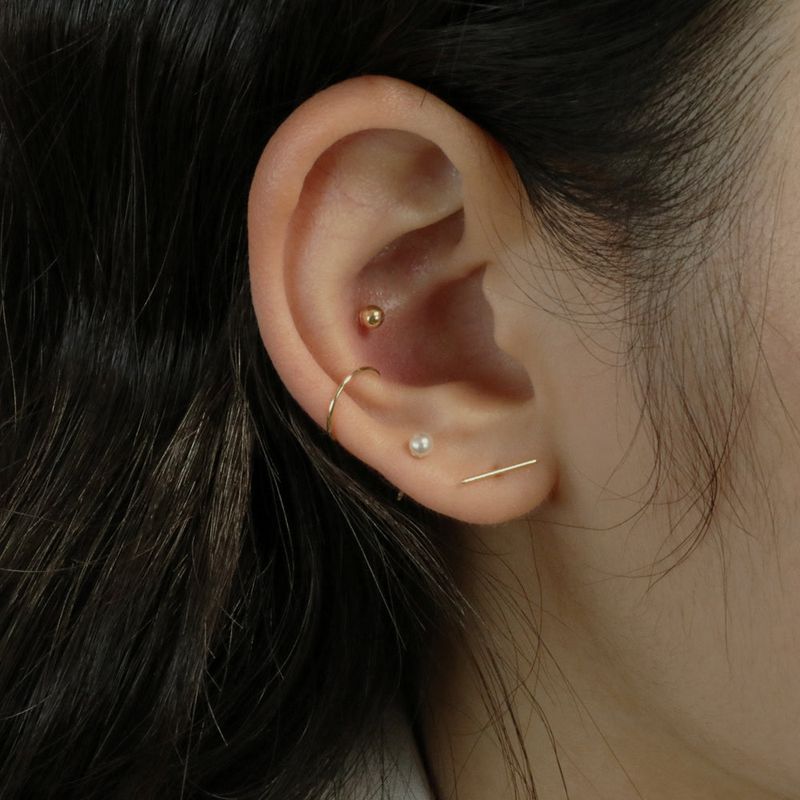 [single piercing] 14K GOLD BALL PIERCING (3mm)