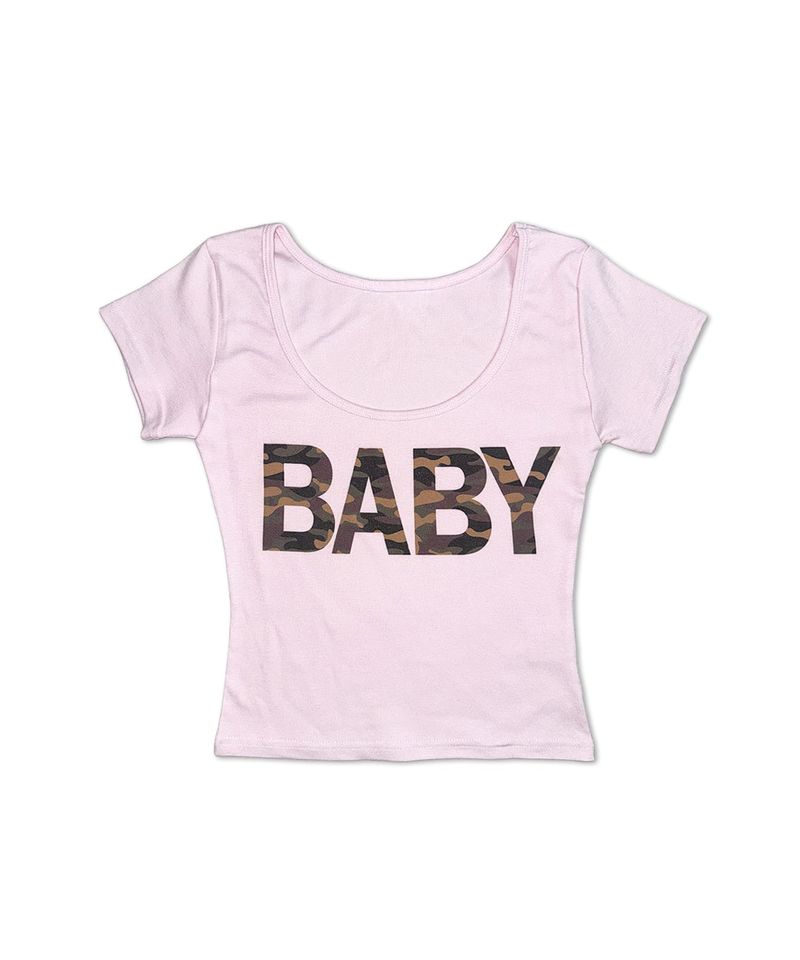 minty camo baby tee (5colors)