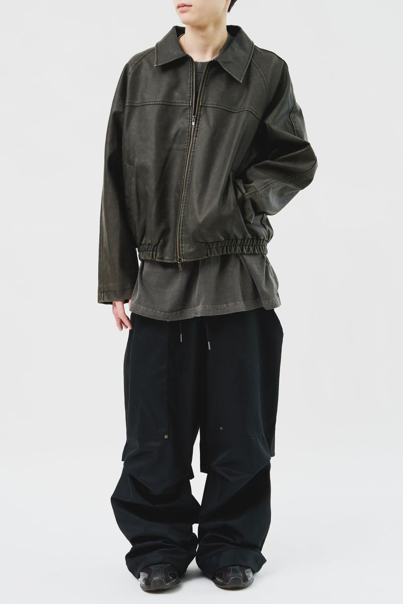 Dex Washed Leather Jumper (2color)