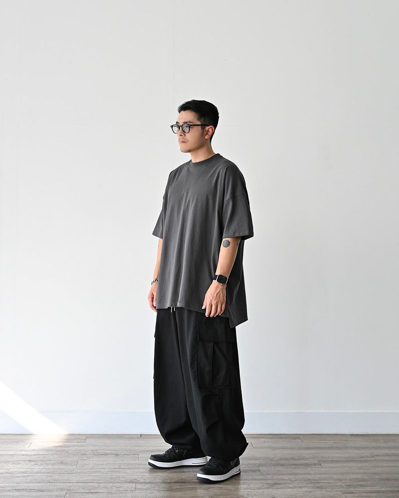 SIO WIDE CARGO PANTS BK