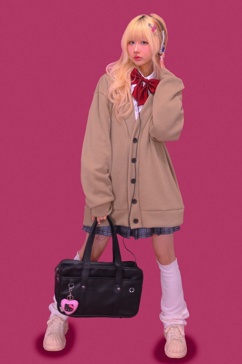 leather square school bag