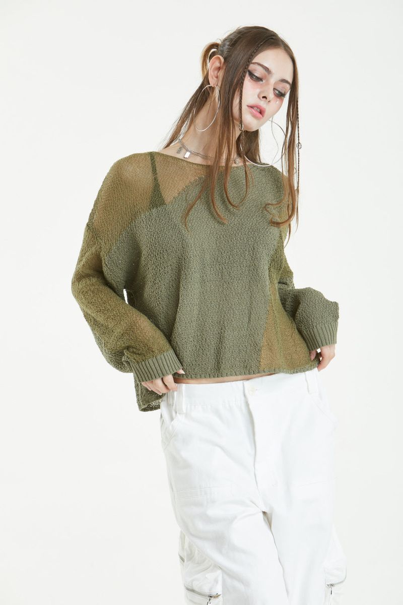 HAND SEE-THROUGH KNIT