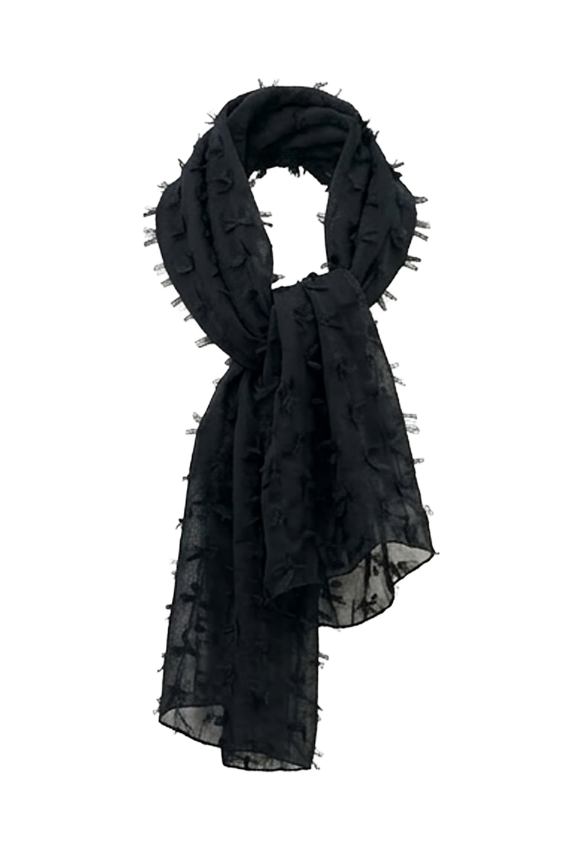 Tassel Ribbon Layer Scarf_2 colors