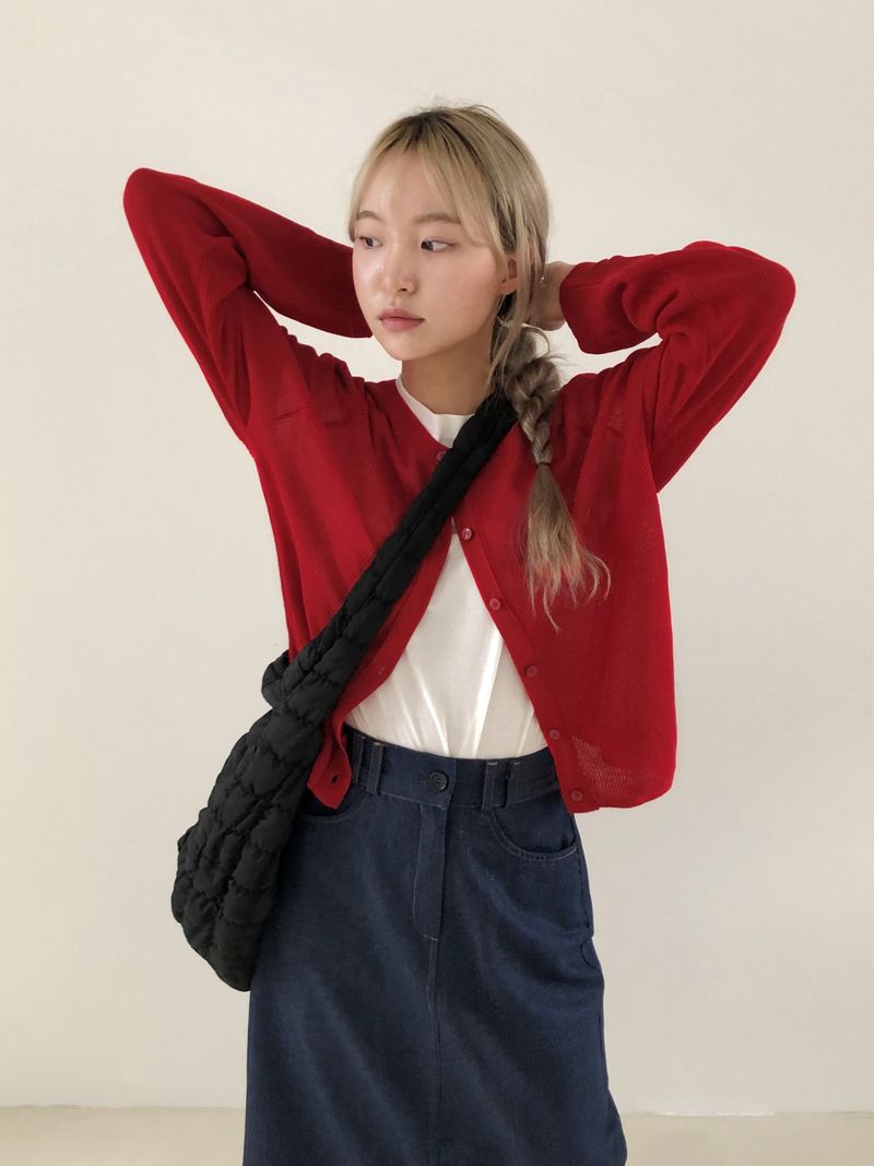 Picnic denim long skirt 