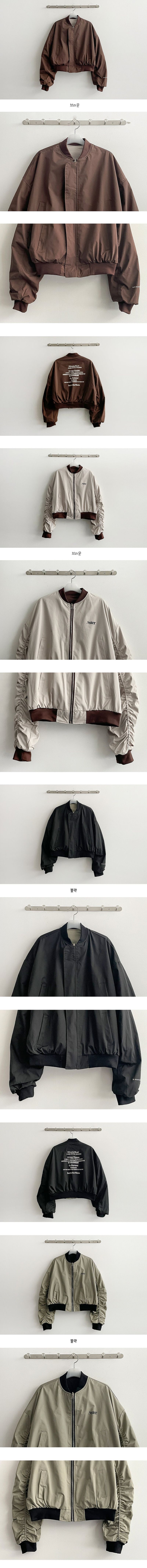 Easy Shirring Crop Reviveable Double-Sided Jumper
