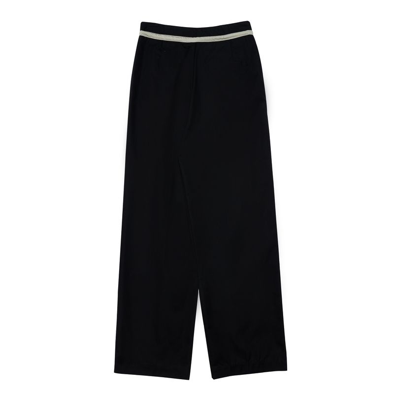 STRING LINE PANTS -BLACK