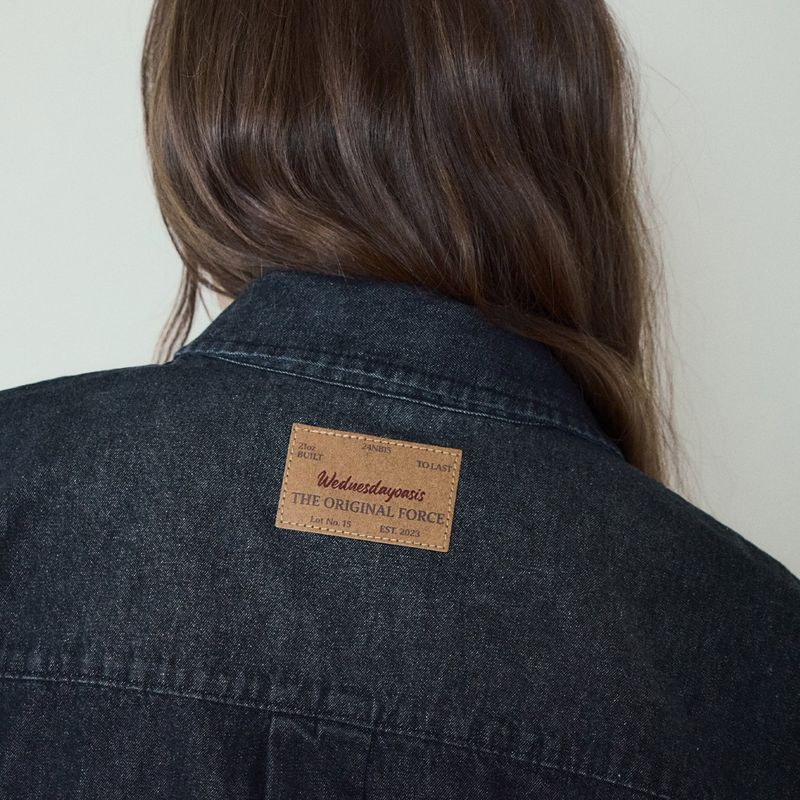 Washed Flap Denim Shirt_Black
