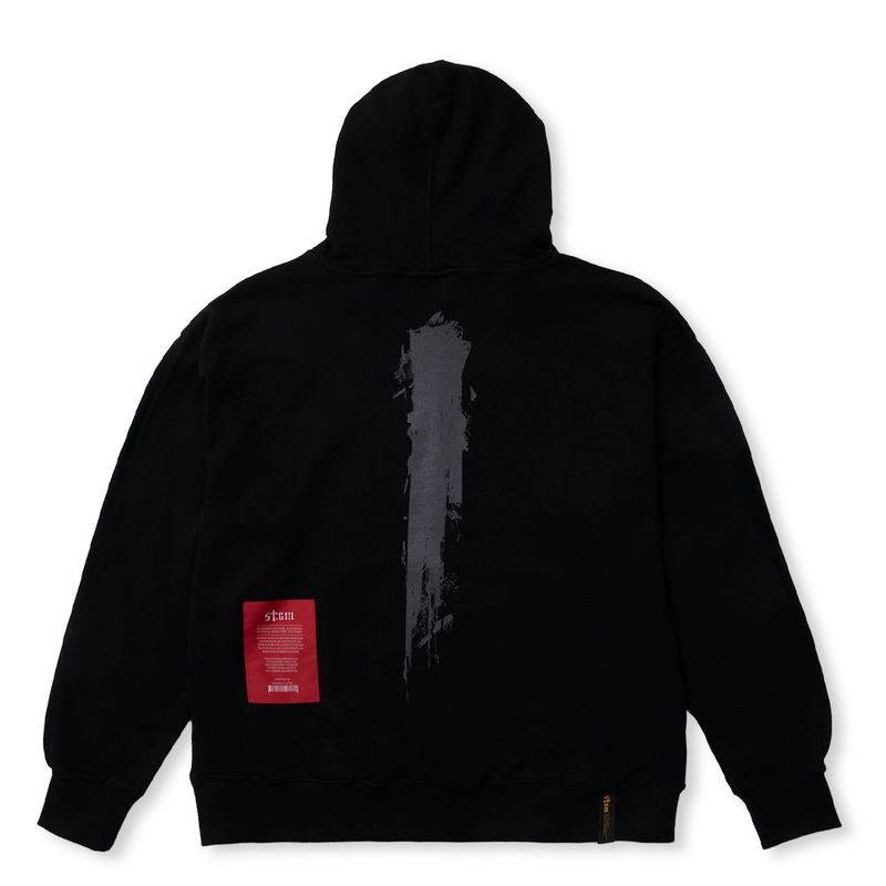 PAINT HOODIE BLACK / RED