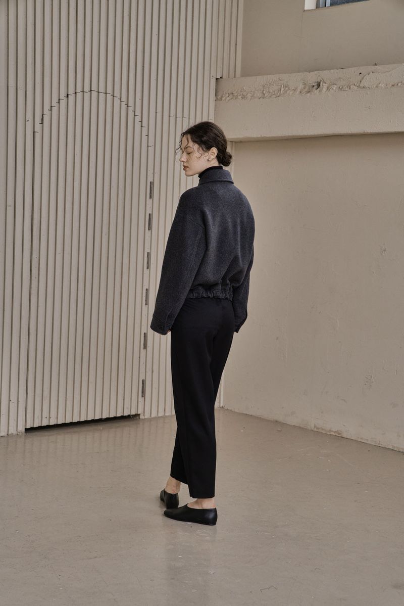 BLOUSON WOOL JACKET_GRAY