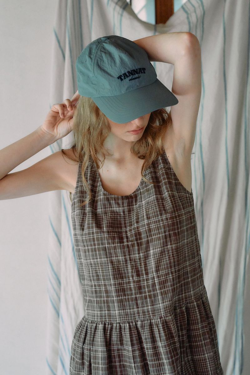 TANNAT（タナット）の「T/T Signature nylon logo ball cap (blue)（Fashion Accessories）」