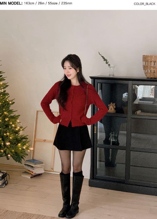 [SHOPPERMADE] Boucle Two Pintuck Mini Skirt (2color)