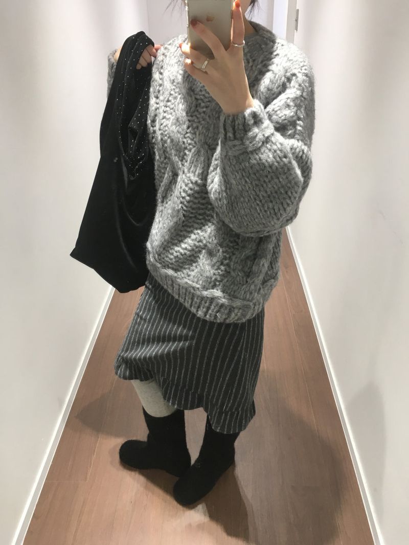 Puff reversible dot bag (2color)