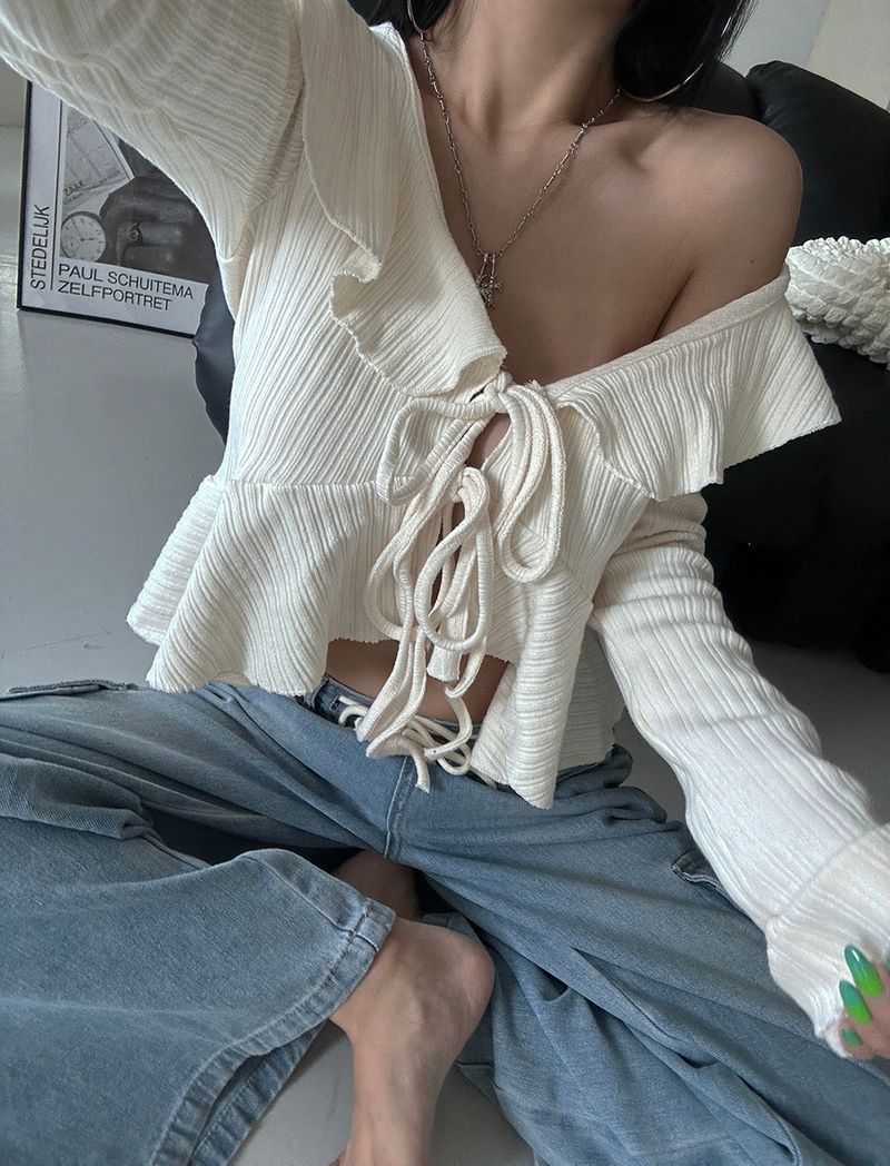 Strap Cargo Wide Jeans
