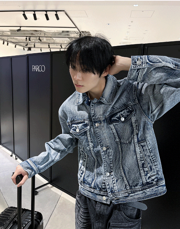 contemble snow denim jacket