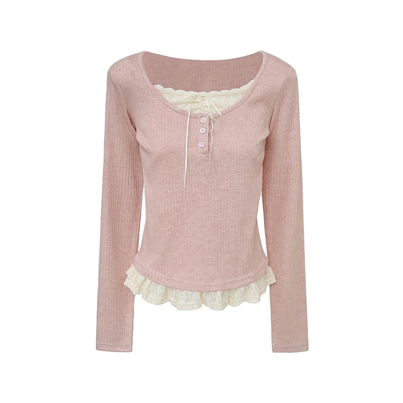 Cozy&Kitsch（コージーアンドキッチ）の「ロージーブラッシュフリルT 232841706（トップス）」