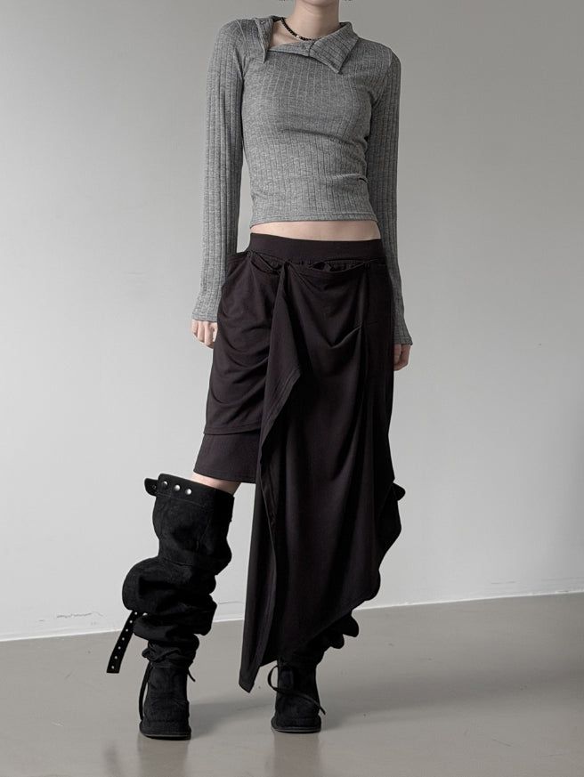 Pinched Drape Skirt