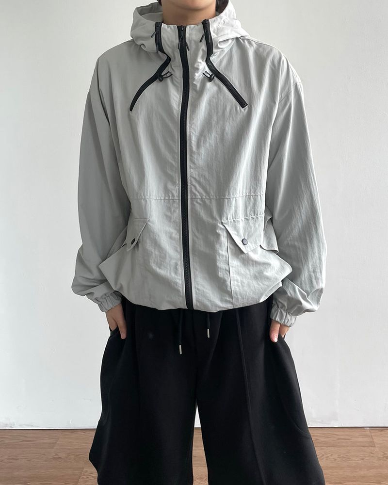IDF（アイディーエフ）の「Util Zipper Hood Windbreaker（Jackets/Outerwear）」