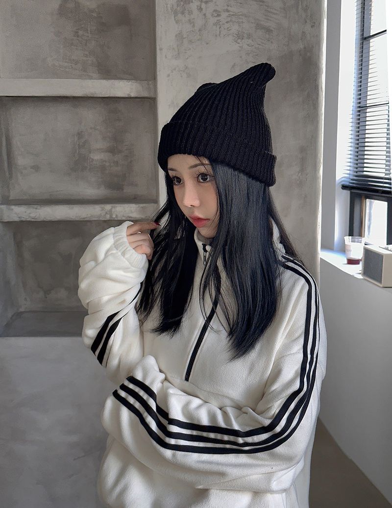 A beanie with cat ears