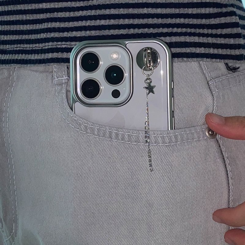 [MADE] VINTAGE FRILL PHONE CASE (epoxy silver bumper)
