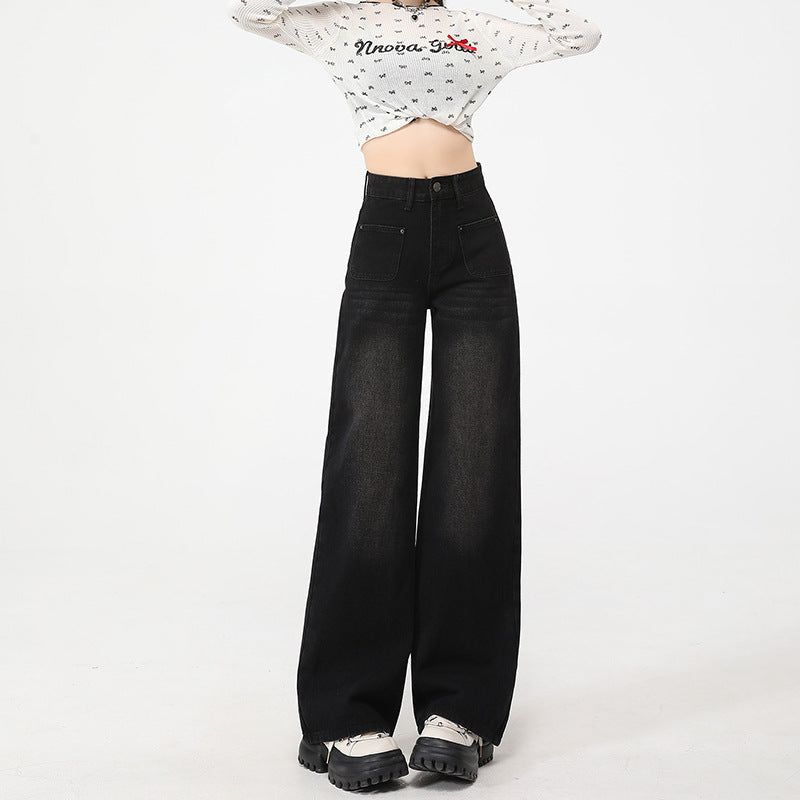Charcoal Grey High-Rise Sculpting Cargo Jeans
