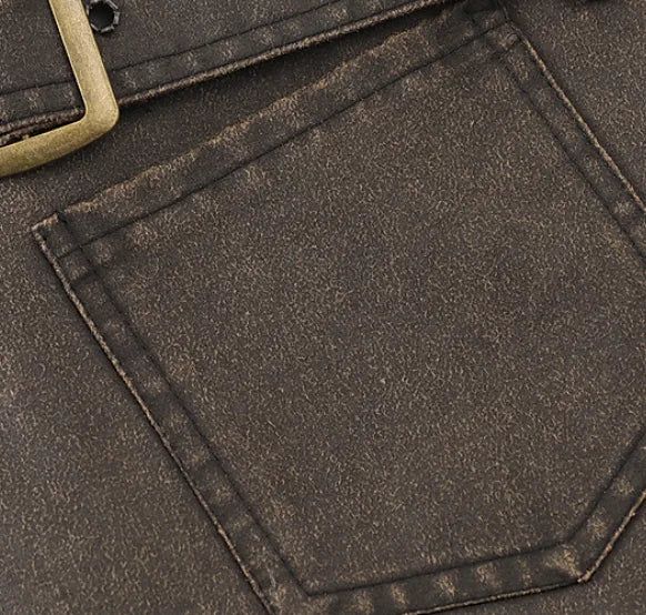 ヴィンテージ ベルト付き シフォン レイヤード スカート