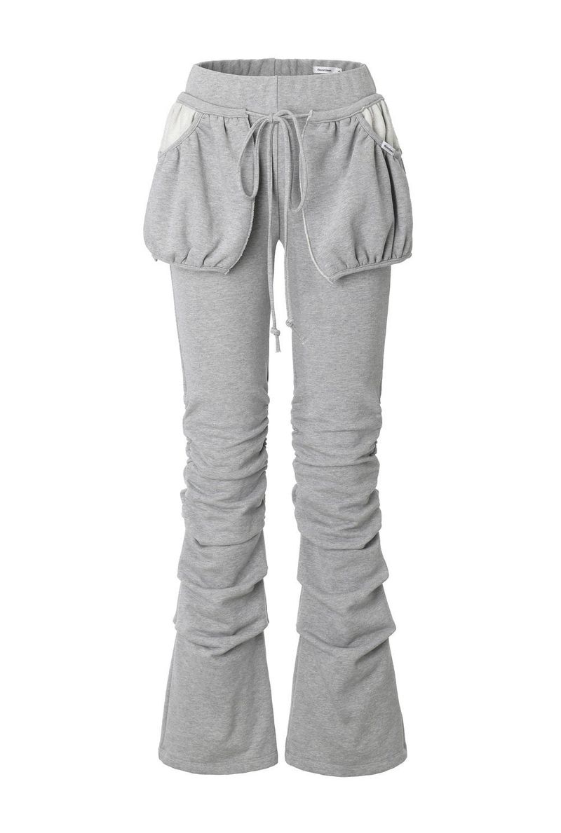 Pocket shirring pants