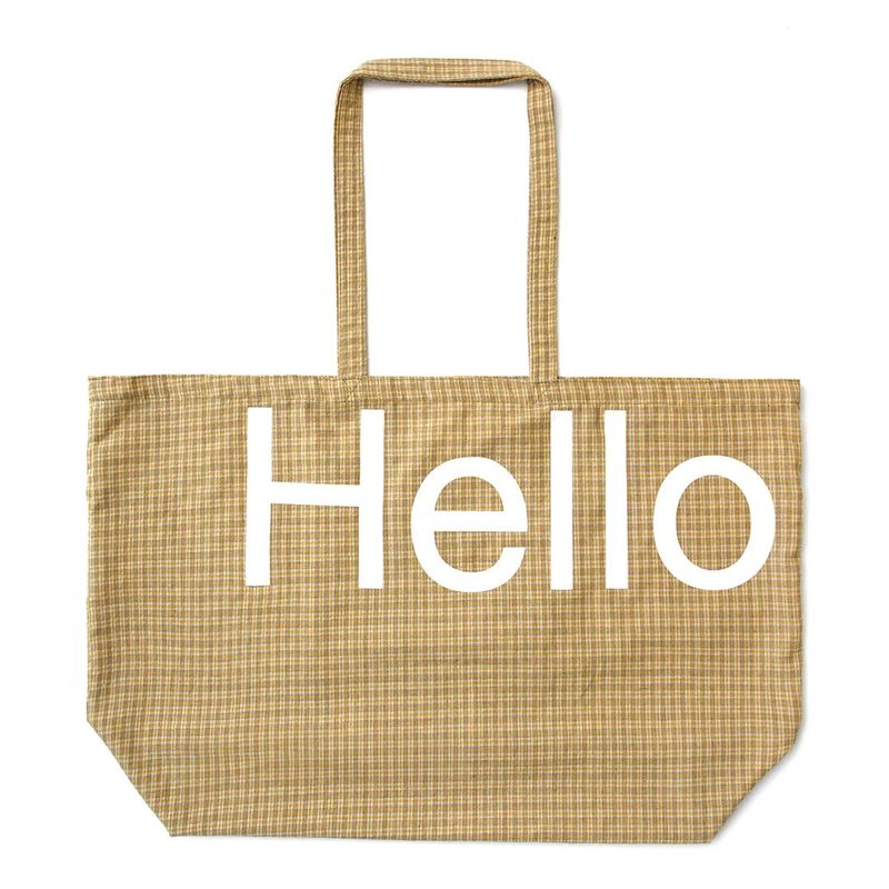 Big tote bag - Yellow check