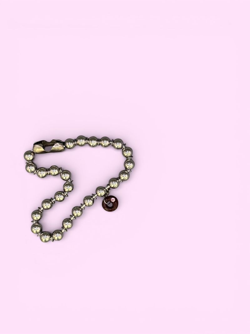 ENE（エン）の「"O"ダークピーチクラッシュカスタムネックレス*金属アレルギー対応（アクセサリー）」