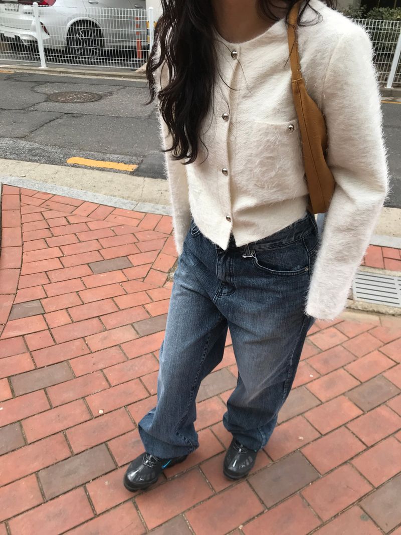 Furry round jacket
