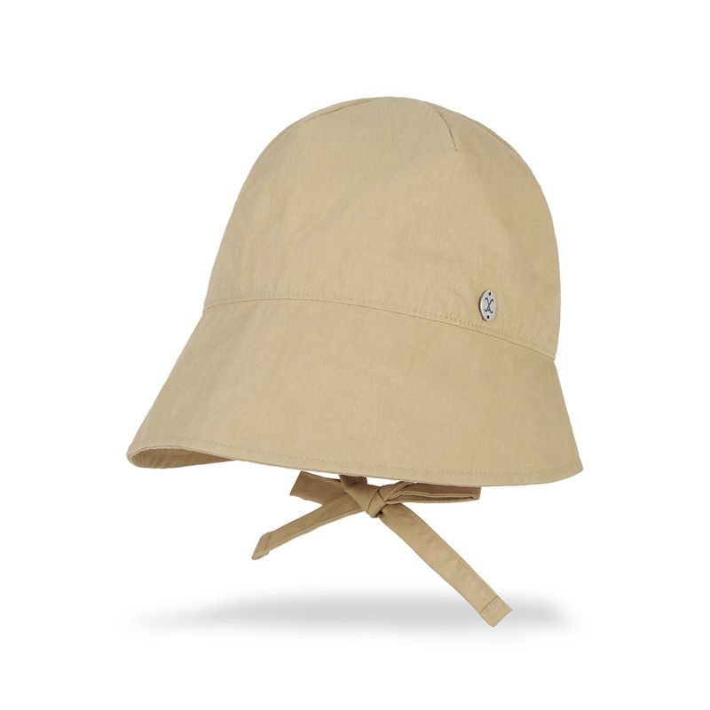 VA Curved Oval Metal Bonnet Hat / Beige