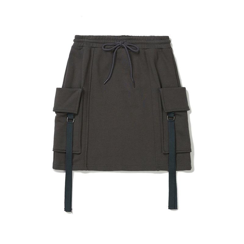 ディーリングポケットミニスカート / D-Ring Pocket Mini skirt [CHARCOAL]