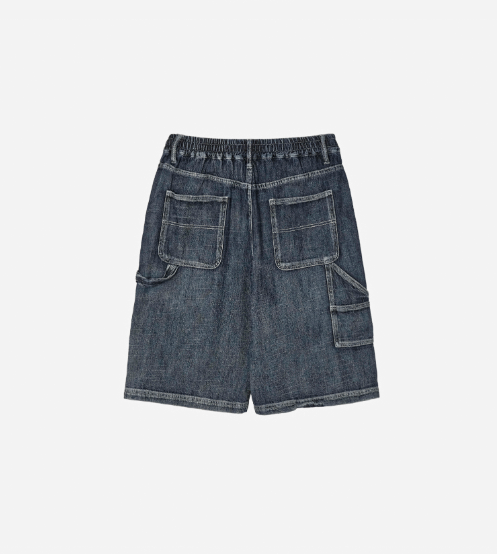 Cool Carpenter Sand Washing Half Denim Pants