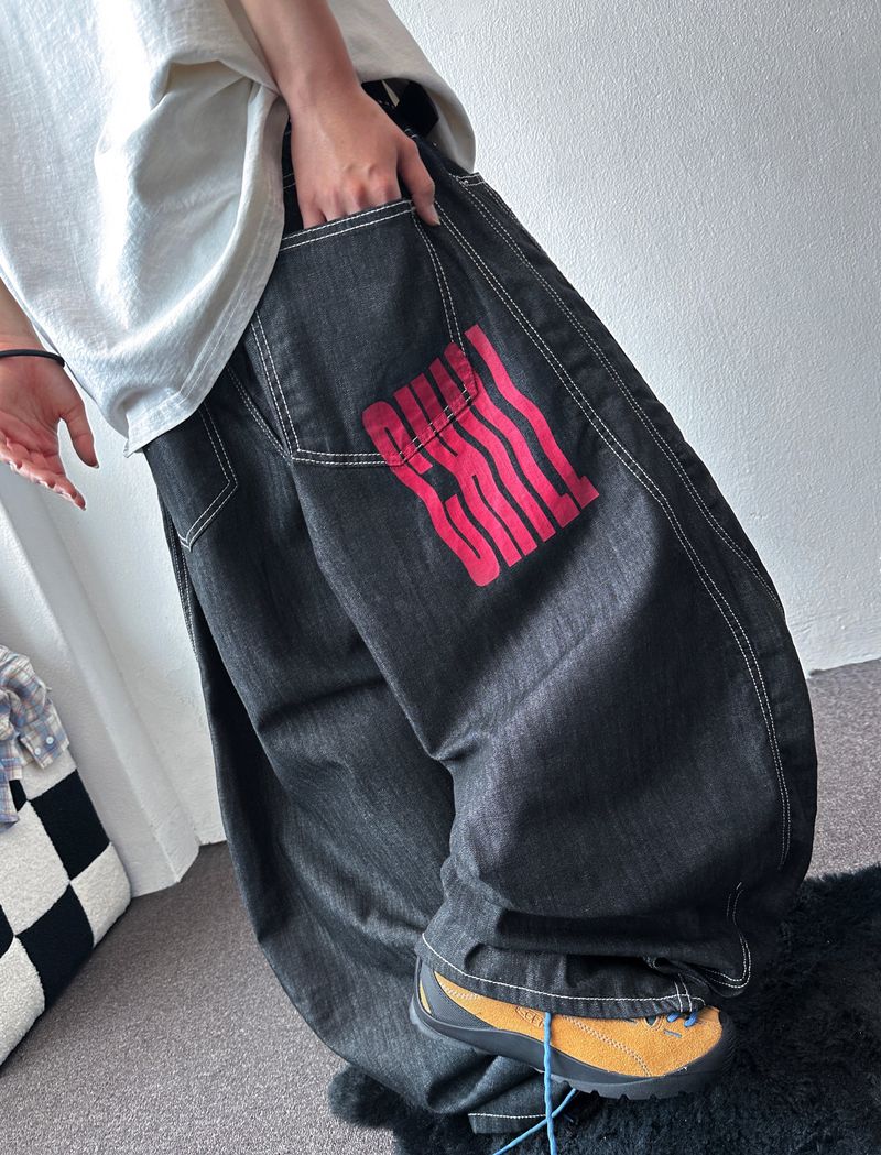 CCORTTI(コルッティ)の「Chilling Stitch Print Tattoo Balloon Denim Pants 2color(Pants)」