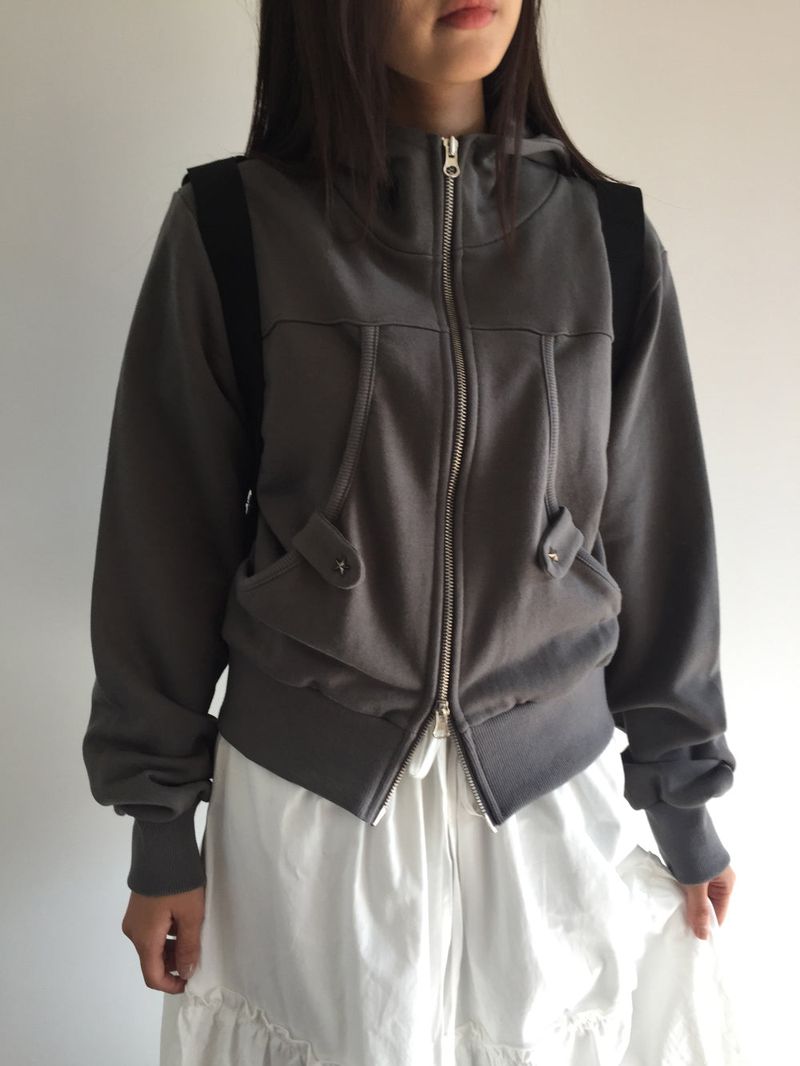 Utah Studded Hooded Zip-Up (3color) 