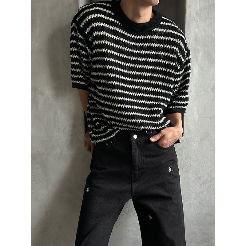 LAURANT（ロラン）の「[S/S] Saint stripe half knit (3color)（Tops）」