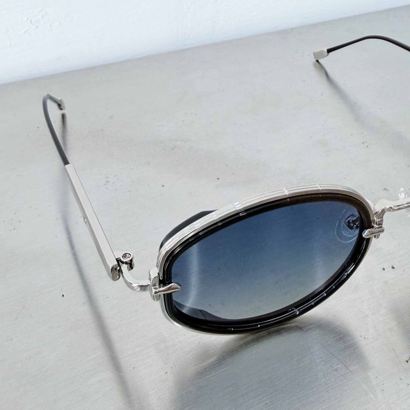 Blue Tint Oval Sunglasses