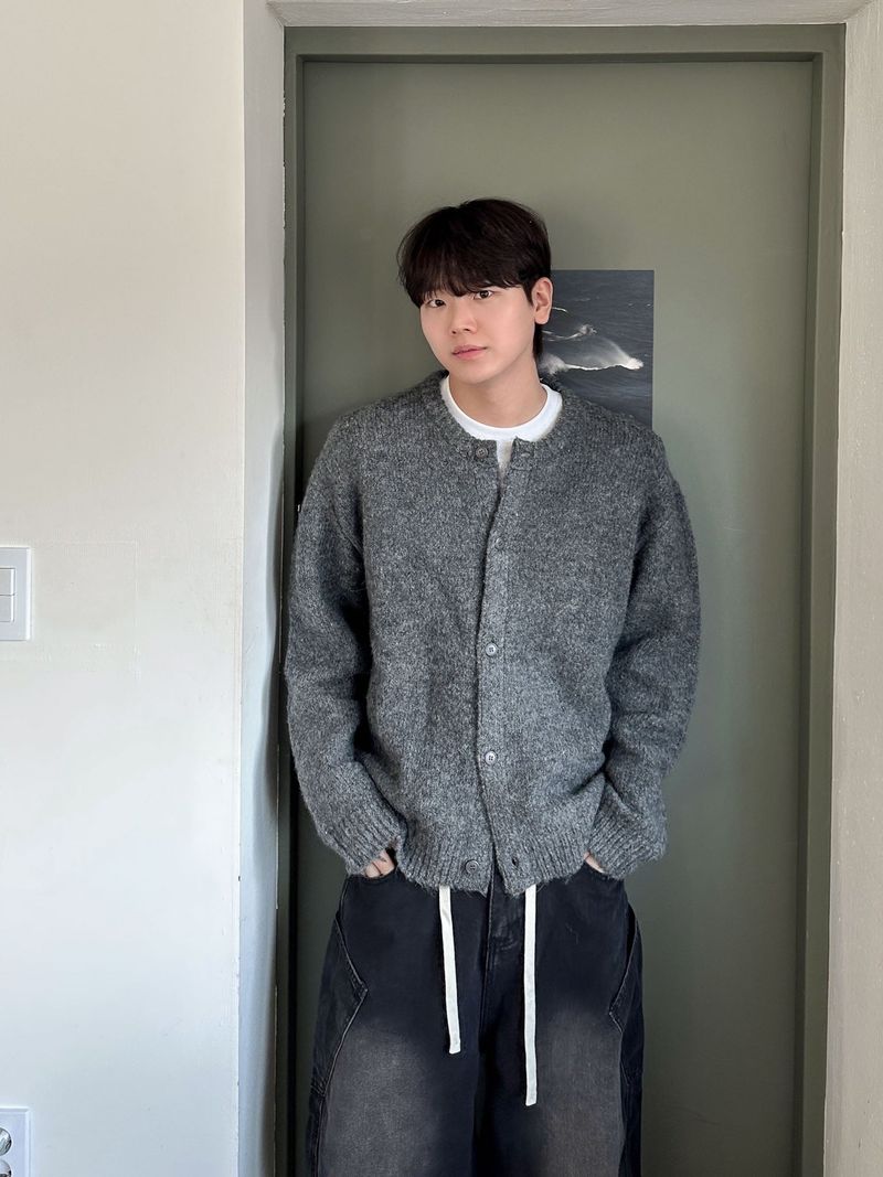  Benin Alpaca Round Knit Cardigan