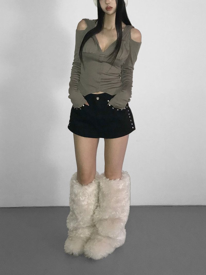 sunflower denim skpt(2 color)