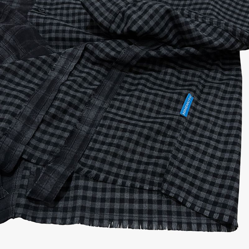 double check deconstructed shirt_black