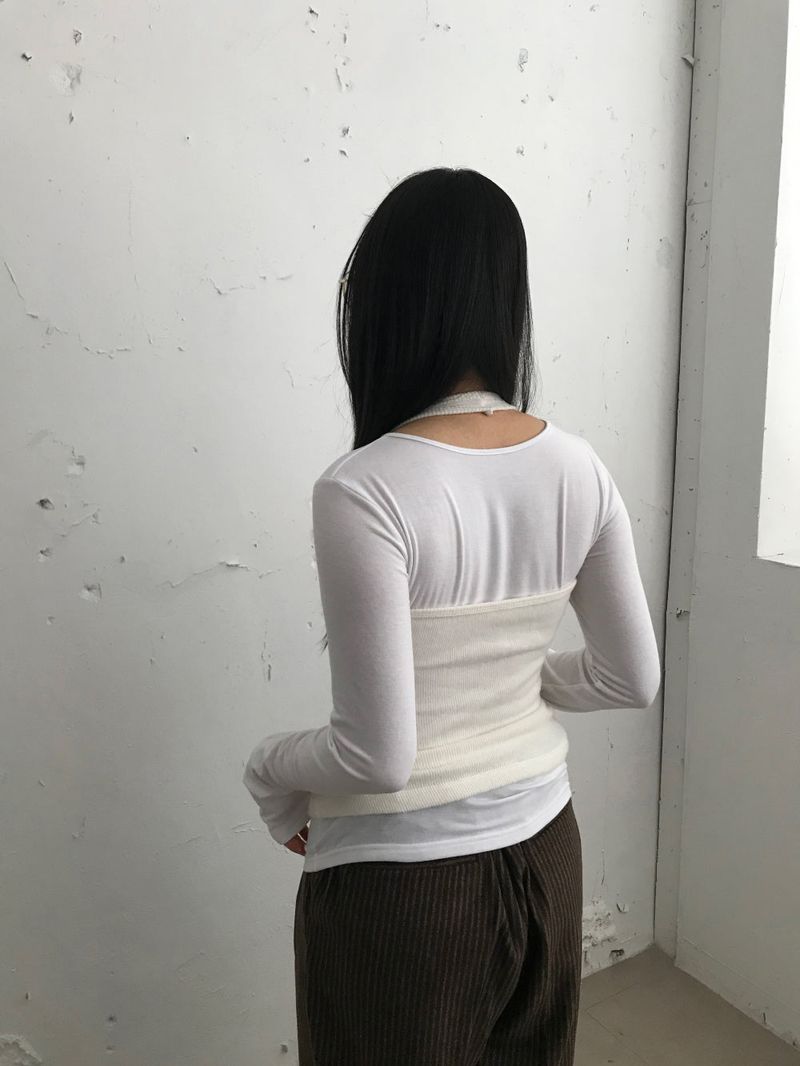 Halter Neck Tank Top (4color)