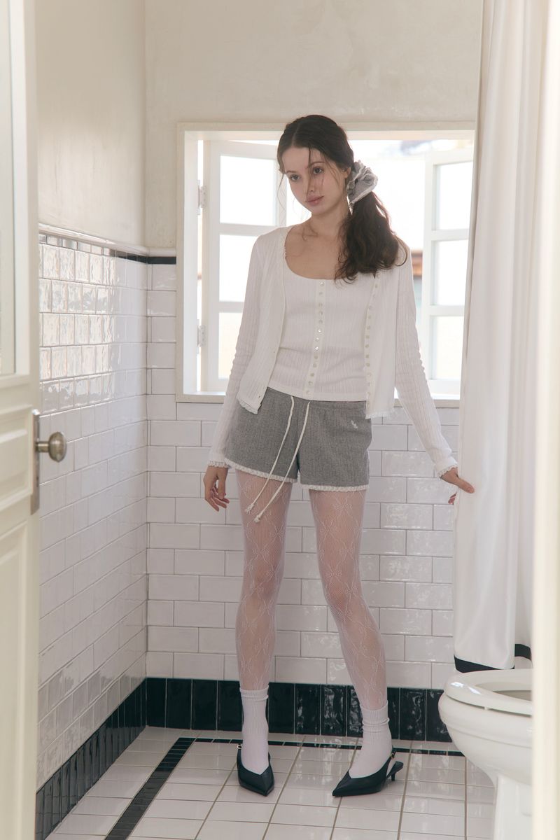 Sweet Dreams Button Cardigan (White)