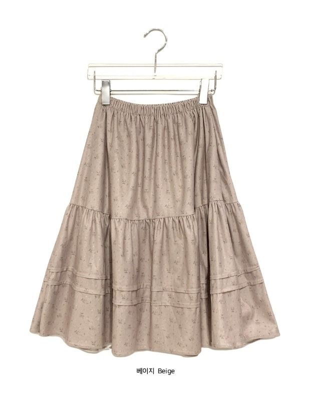 Orla Flower Corduroy Banding Midi Skirt