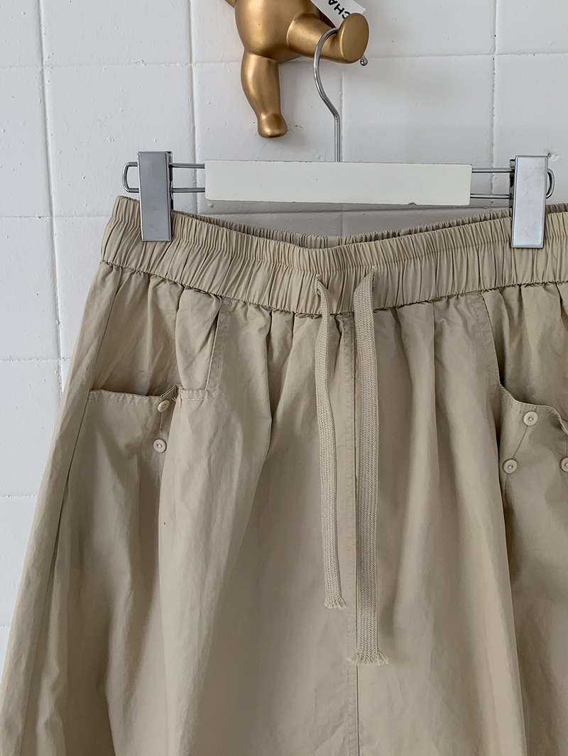 pumpkin balloon pocket long skirt